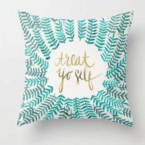 Urban Outfitters Throw Pillow “Treat Yo Self” 16 by 16